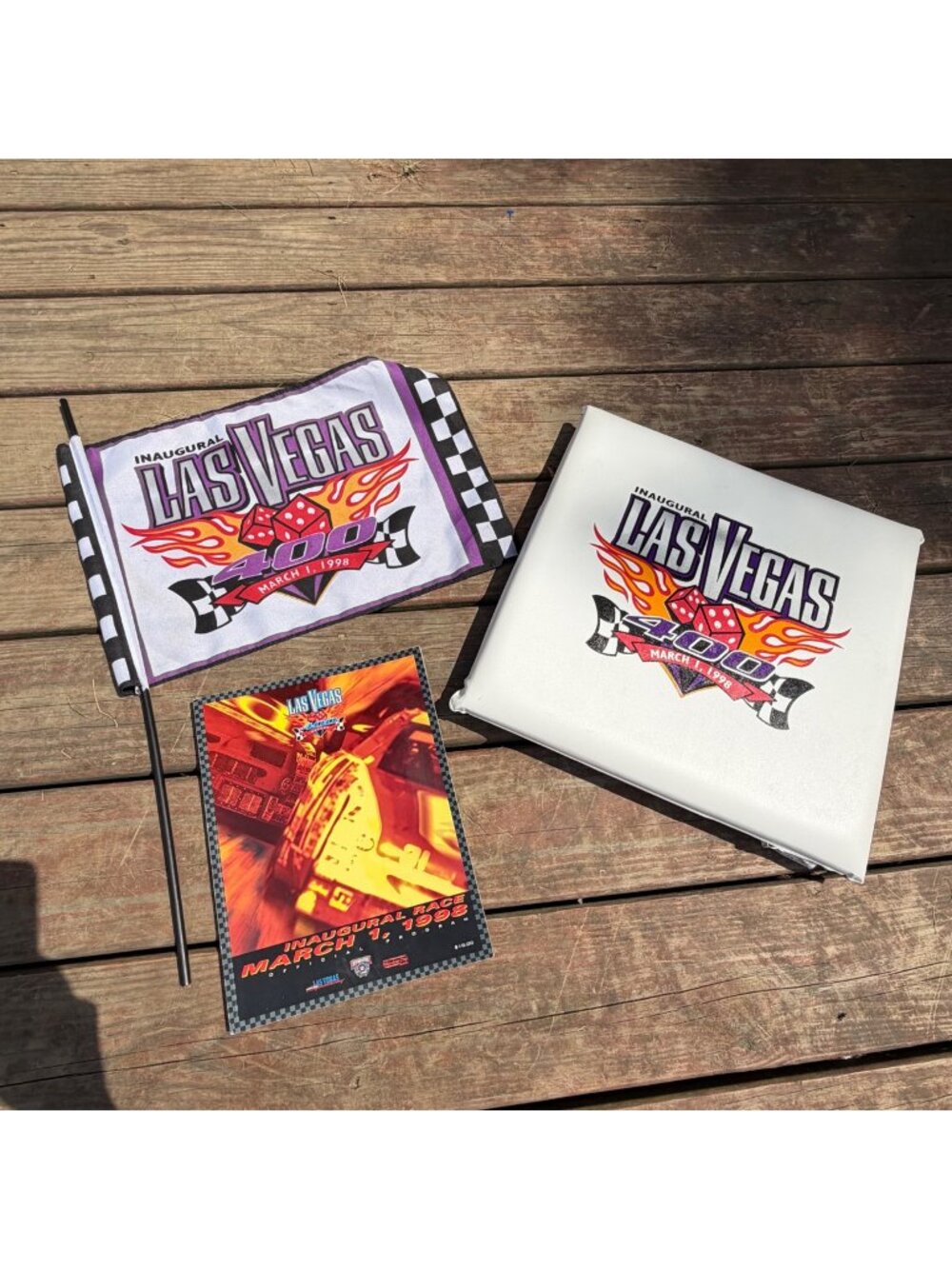 Inaugural Las Vegas 400 March 1 1998 Memorabilia Set With Flag Binder & Program